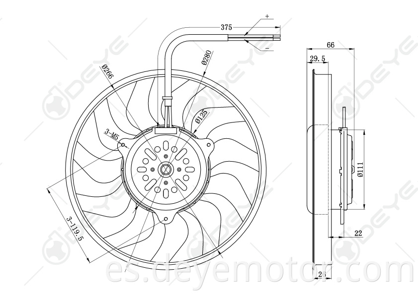 8E0959455B 698611 ventilador tipo ventilador ventilador de refrigeración del radiador para A6 A4 SEAT EXEO